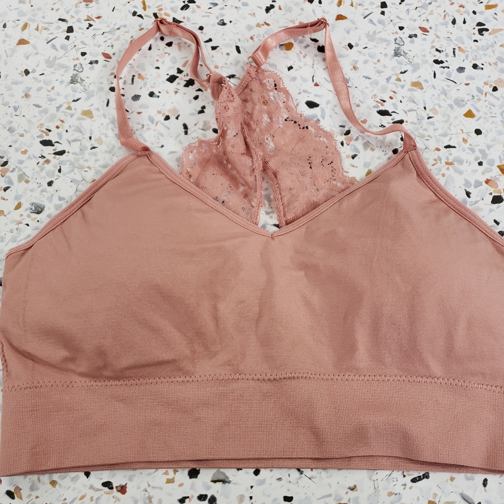 Laced racer back bralette